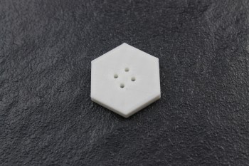 Knopf Hexagon 10 mm ausgedruckt - grau