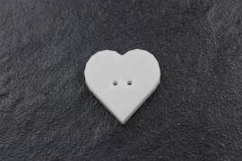 Knopf Herz 10 mm ausgedruckt - grau