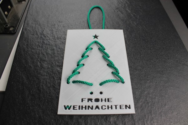 wire card christmas (printed colour: green)