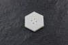 hexagon button 10 millimetre (printed colour: white)